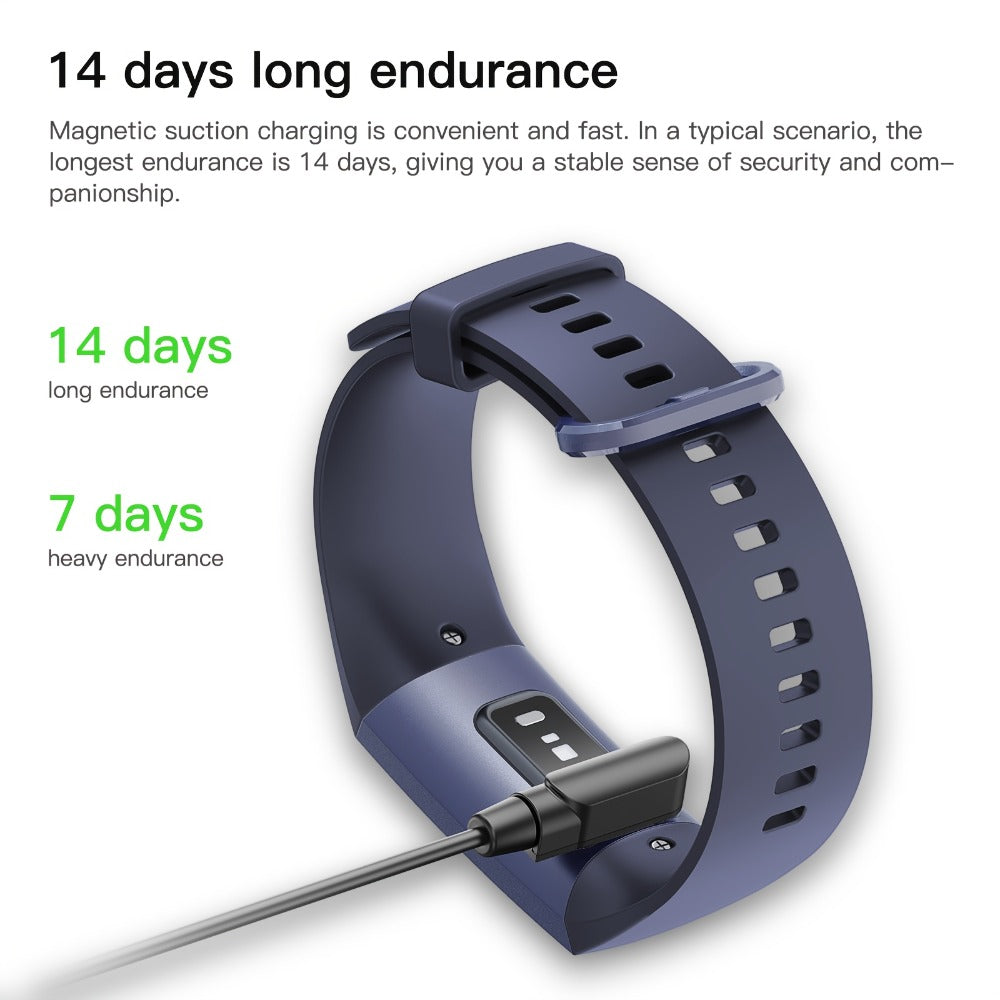 AMOLED Smart Band 1.1" Always-On Display, 14-Day Battery Life, 25 Sport Modes, Heart Rate & Sleep Tracker