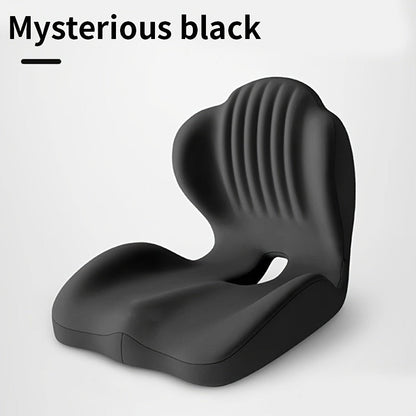 Memory Foam Seat Cushion Ergonomic with Back Support & Breathable Hollow Design – Comfortable Chair Pad for Office, Car Seat & Long Sitting