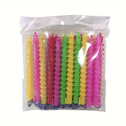 Spiral Perm Rods Set 39-42pcs – Plastic Curling Hair Sticks for Defined Curls Waves Coils Natural Hair Heatless Styling