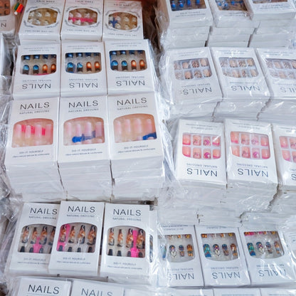 Press On Nails 360-Piece Assorted Set with Square, Almond, Oval and Ballet Shapes in Three Lengths