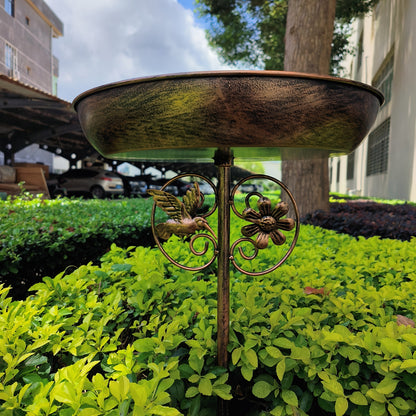 Bird Feeder Cast Iron Vintage, Bird Bath Garden Outdoor Yard Decor for Garden, Yard and Pest Management