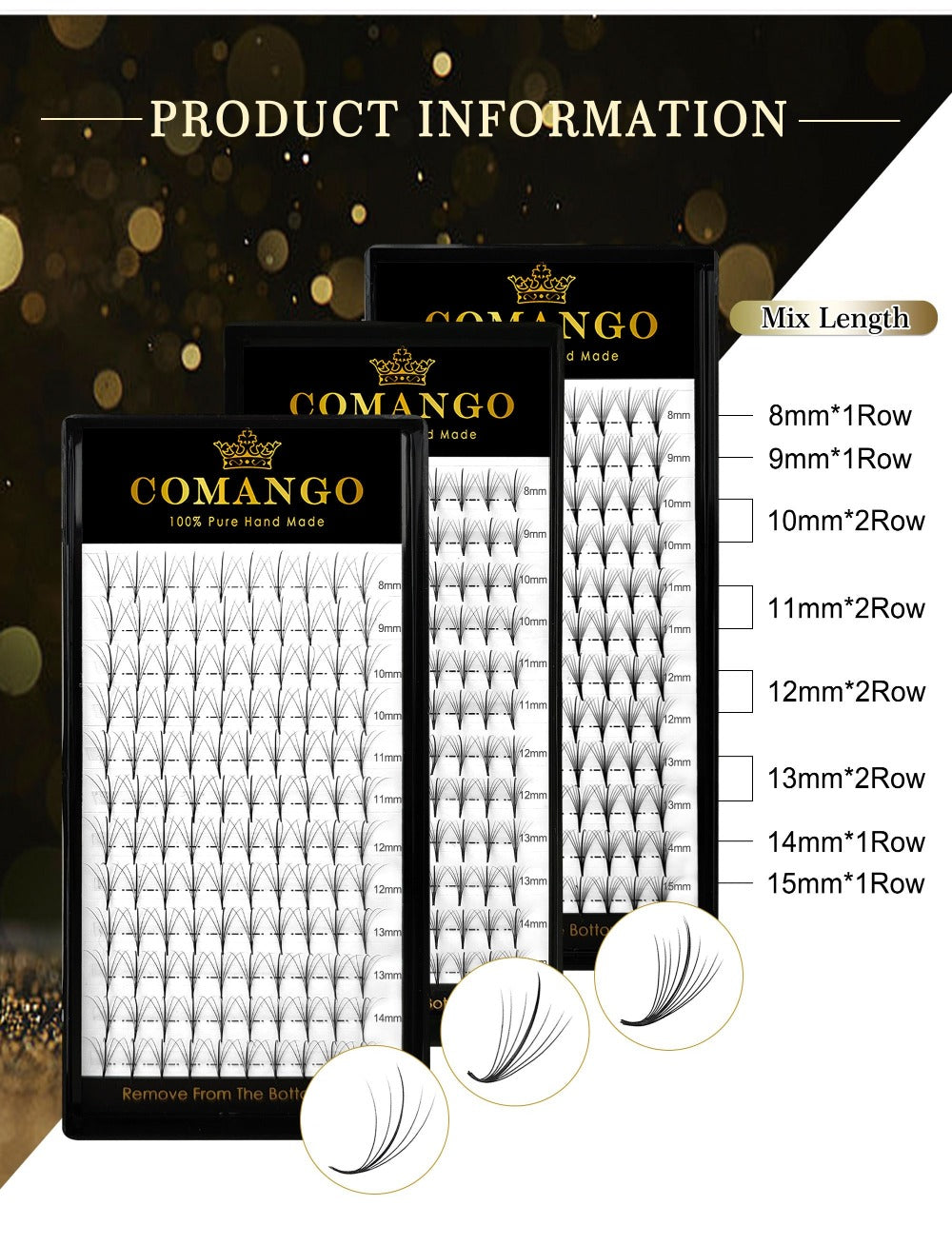 120-Fan Tray Premade Volume Lash Extensions 5D 7D 9D Wispy Faux Mink Eyelash Extensions C D Curl Mix 8-15mm
