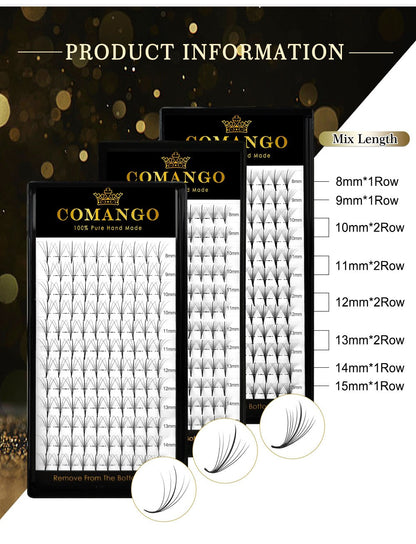 120-Fan Tray Premade Volume Lash Extensions 5D 7D 9D Wispy Faux Mink Eyelash Extensions C D Curl Mix 8-15mm