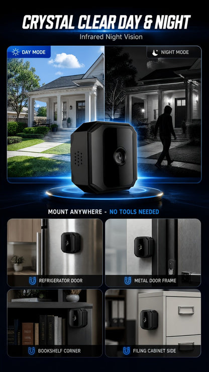 Wireless Security Camera Rechargeable Battery, No WiFi No Internet AP Hotspot, IR Night Vision, Two-Way Audio