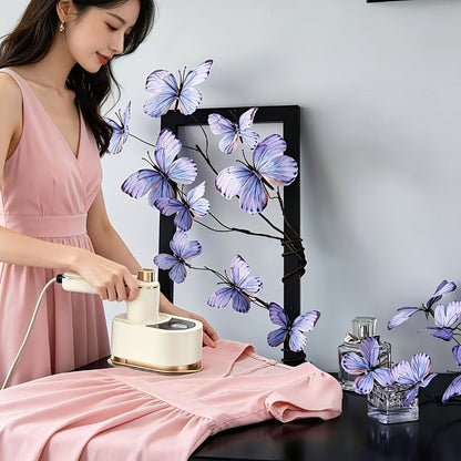 Handheld Clothes Steamer Mini Portable Folding Garment Steamer 180 Degree Rotating for Entryways, Bedrooms and Living Spaces