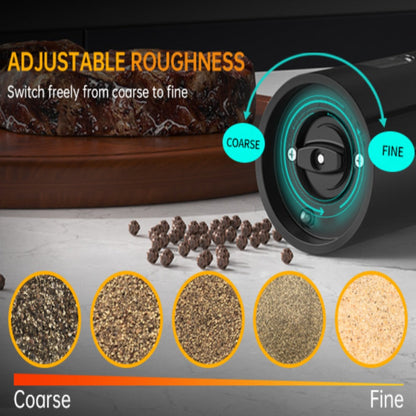 Electric Salt and Pepper Grinder Set with LED Light & Gravity Sensor, USB Rechargeable, Top-Fill