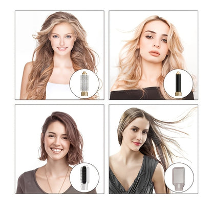 Air Wrap Hair Dryer Brush Set 5-in-1 Ionic Styler, Blow Dryer, Straightening Brush & Dual Air Curler (Clockwise & Counterclockwise)