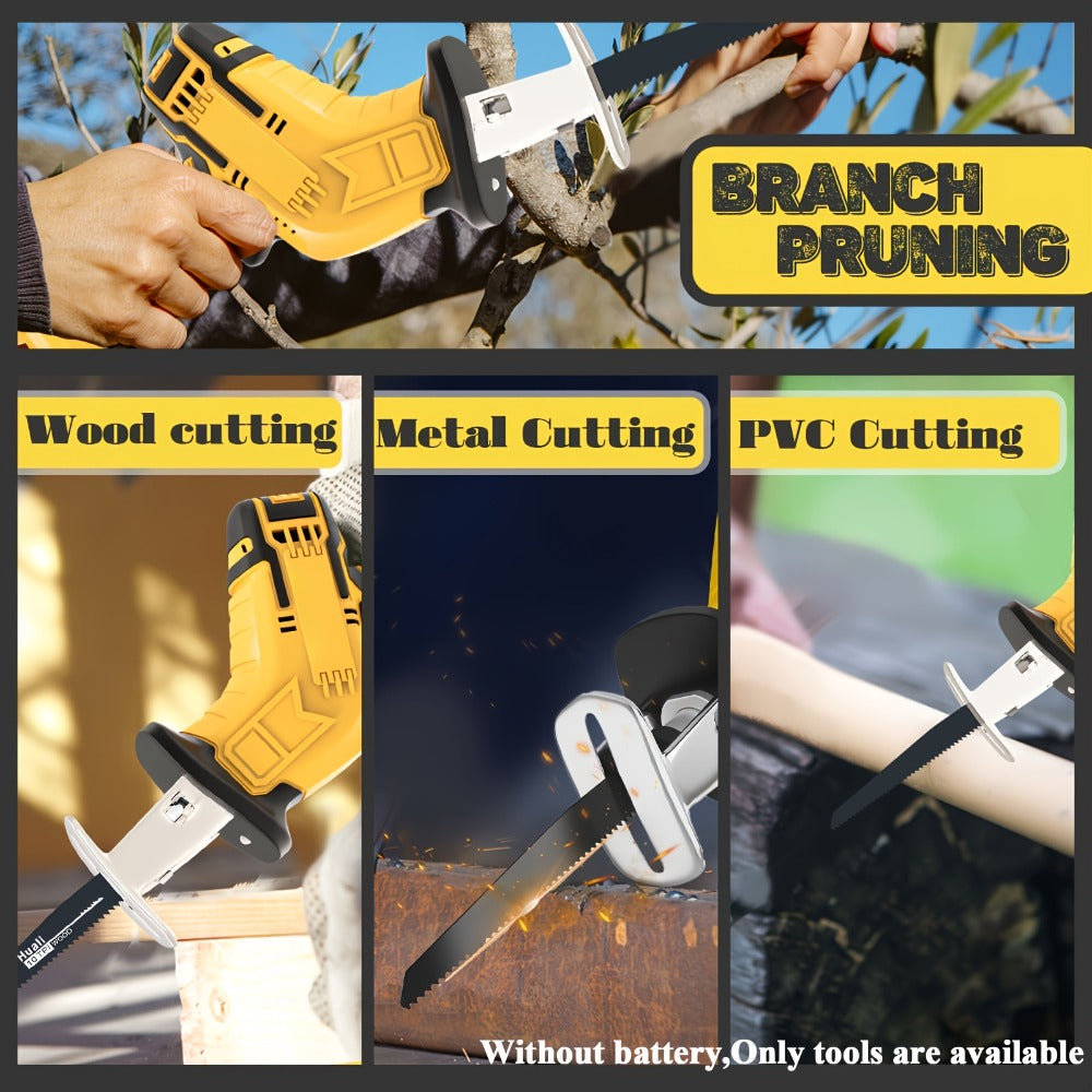 Reciprocating Saw Brushless Cordless for DeWalt 20V Battery, 0-3500 SPM Variable Speed, Tool-Free Blade Change