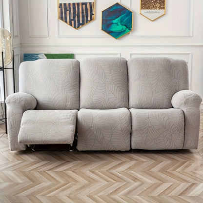 Sofa Cover Big-Leaf Jacquard High-Stretch Recliner Slipcover for 1, 2 or 3 Seats and Console Loveseats