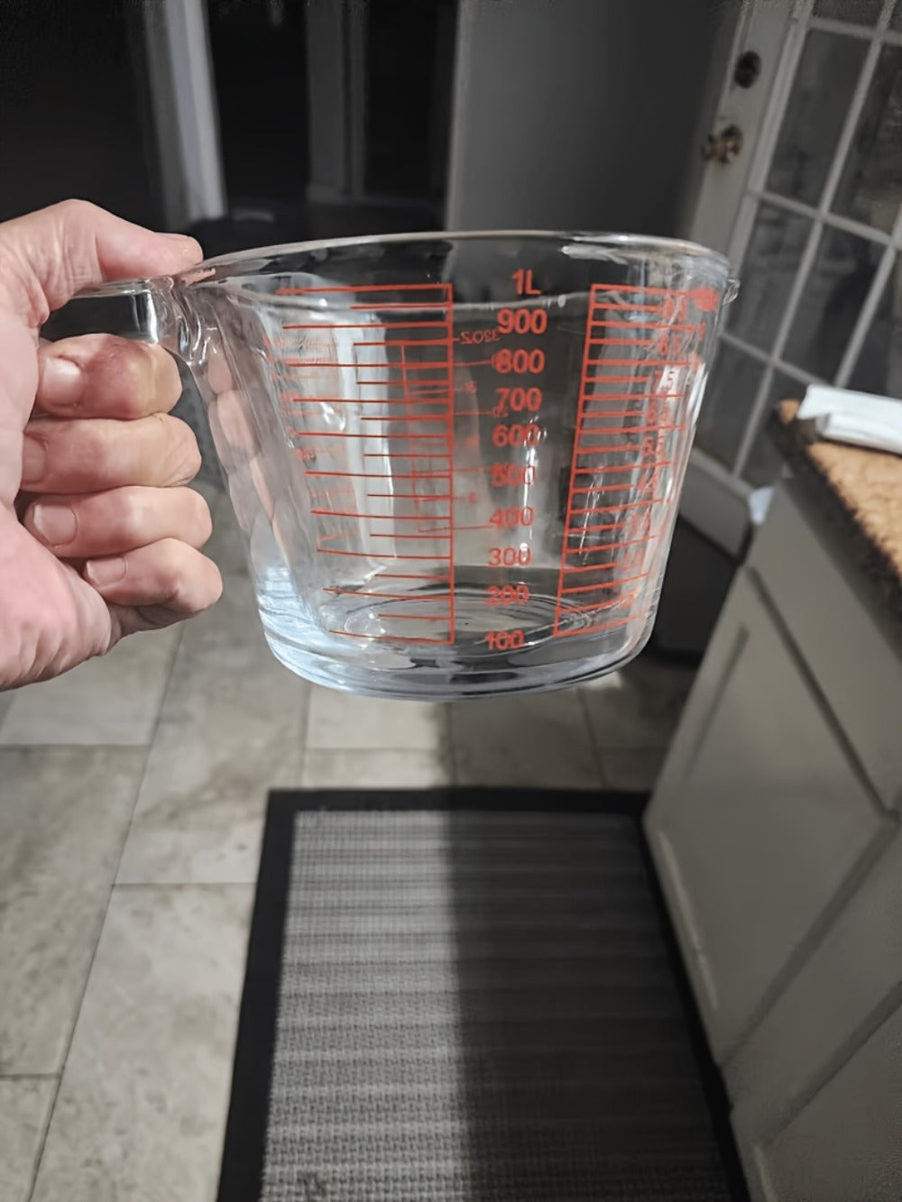 Glass Measuring Cup Heat Resistant Large with Handle 16.9 oz 33.8 oz Reusable Kitchen Baking for Home Cooking, Dining and Outdoor Meals