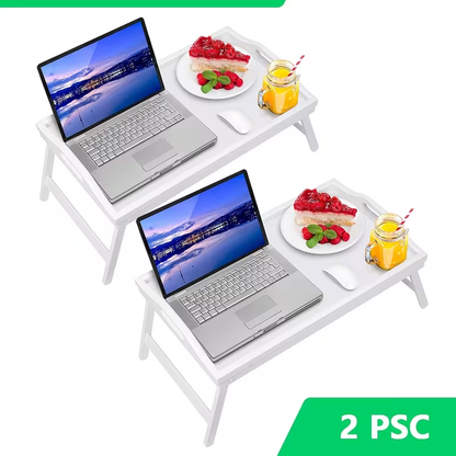 Bamboo Bed Tray with Folding Legs Large 19.5x12 Inch Lap Desk for Breakfast Sofa Laptop Reading Drawing Snack Tray Eco Friendly Foldable