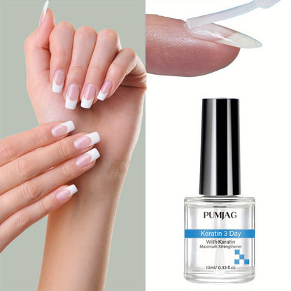 Keratin Nail Hardener Maximum Strength Nail Strengthening Treatment with Vitamins A E C Biotin Calcium for Home and Salon Manicures