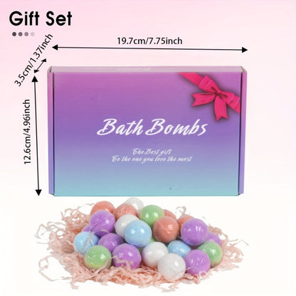 Bath Bombs Gift Set 23pcs Handmade Bubble Bath Fizzes with Essential Oils for Women Wife for Bath Time, Home Spa and Personal Care