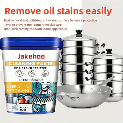 Cookware Bottom Cleaner Paste – Black Burn Stain Remover for Pots & Pans, Stainless Steel Cleaning Scrub with Sodium Chloride