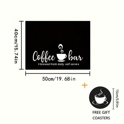 Coffee Machine Mat Absorbent Dish Drying Mat Bohemian Coffee Bar Mat for Kitchen Countertop Coffee Station Accessories Placemat Decor