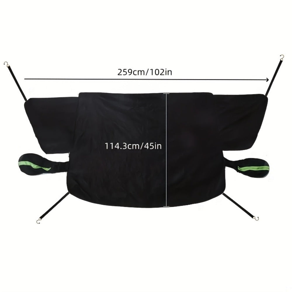 Car Windshield Snow Cover & Frost Shield 102" x 45" – Magnetic Windshield Cover with Side Window Protection for All Seasons