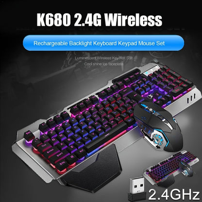 RGB Wireless Gaming Keyboard and Mouse Combo 2.4GHz Rechargeable Backlit Mechanical Feel Metal for an Everyday Personal Care Routine