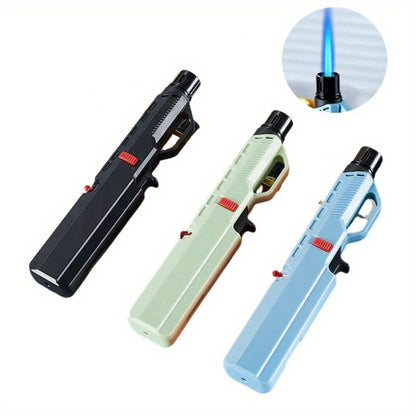 1300° Outdoor Windproof Torch Lighter Blue Flame with Safety Lock & Grip - Refillable for Candles
