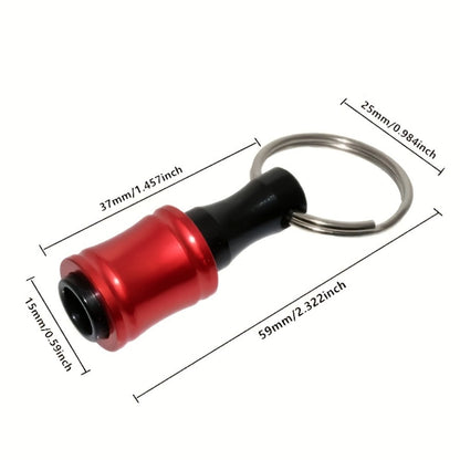 Magnetic Drill Bit Keychain Set Funny Novelty Trick Tool Gift for Men Dad Husband Him for Entryways, Bedrooms and Living Spaces