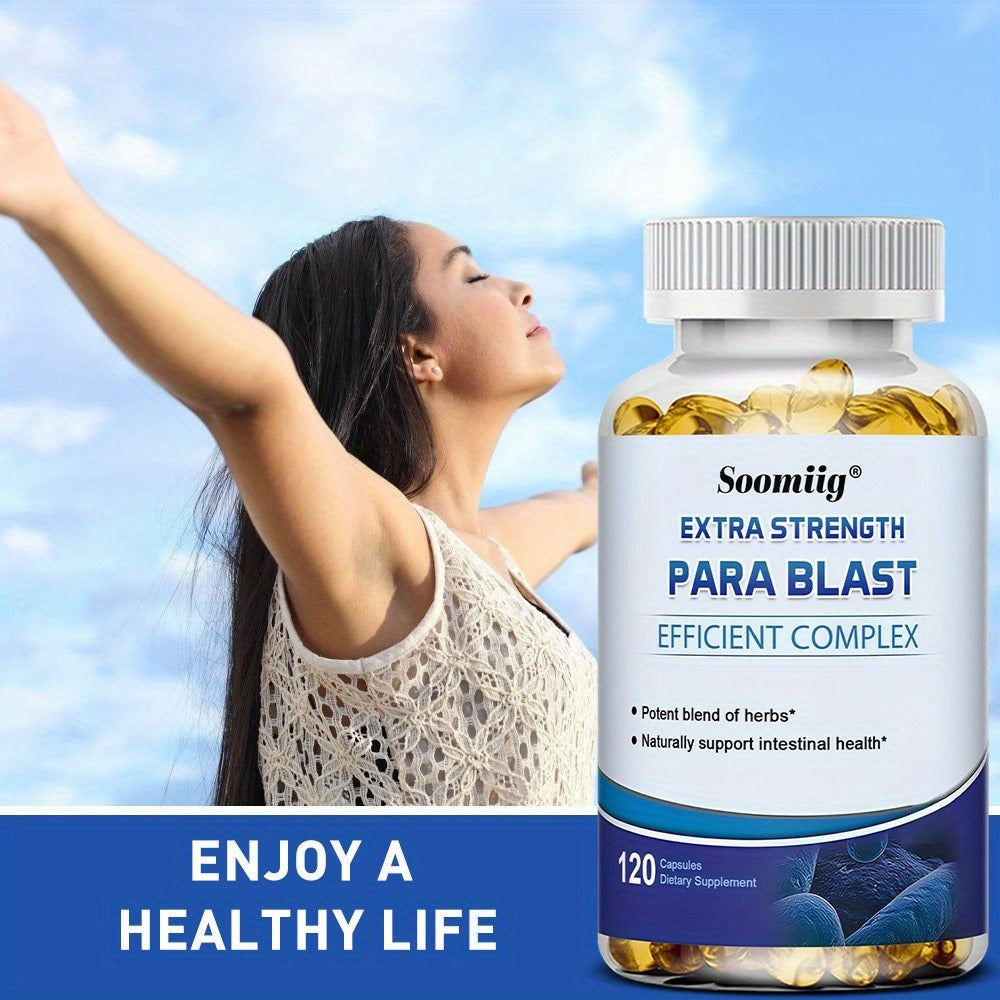 PARA BLAST Gut Cleanse Capsules with Black Walnut Hull, Wormwood & Cranberry for Bath Time, Home Spa and Personal Care
