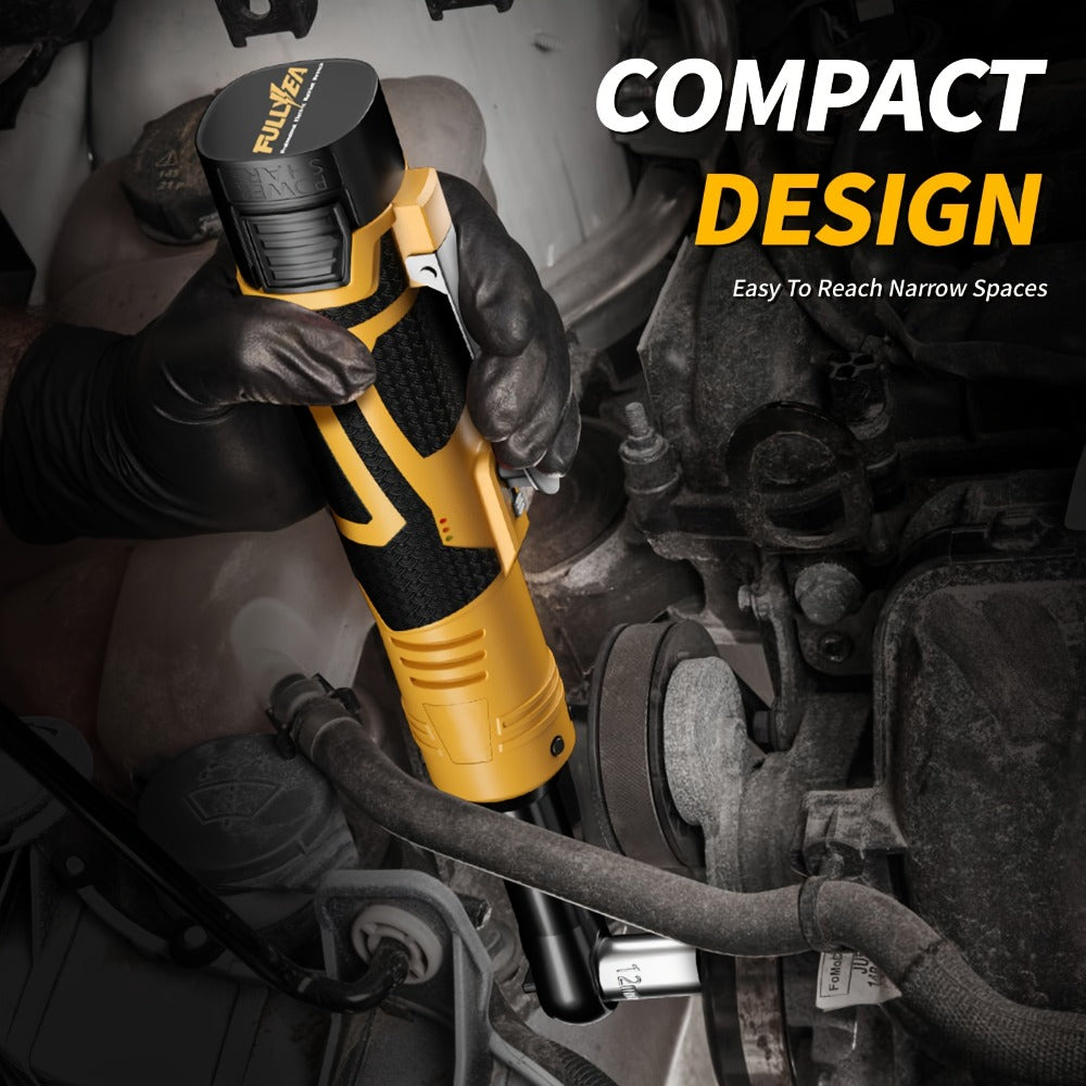 Cordless Electric Ratchet Wrench Set 3/8 inch Variable Speed Trigger Grip 9 Sockets Lithium-Ion for Home, Garage and DIY Projects
