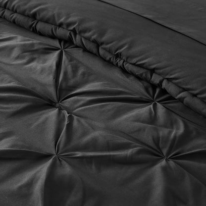 Comforter Set Luxurious Pleated 5/7pcs Bed in a Bag, Plush Fiber Fill, Year-Round Warmth - Quilted Comforter