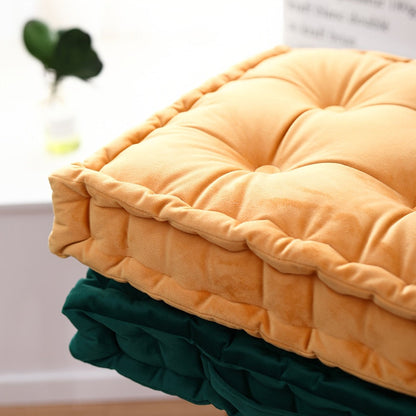 Square Flannel Floor Cushion Thickened Futon Meditation Mat Chair Seat Pad Bay Window Pillow for Entryways, Bedrooms and Living Spaces