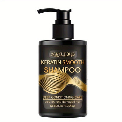 Keratin Shampoo and Conditioner Set Repairs Breakage Split Ends Moisturizes Scalp for Color-Treated Heat Damaged Dry Frizzy Hair All Hair