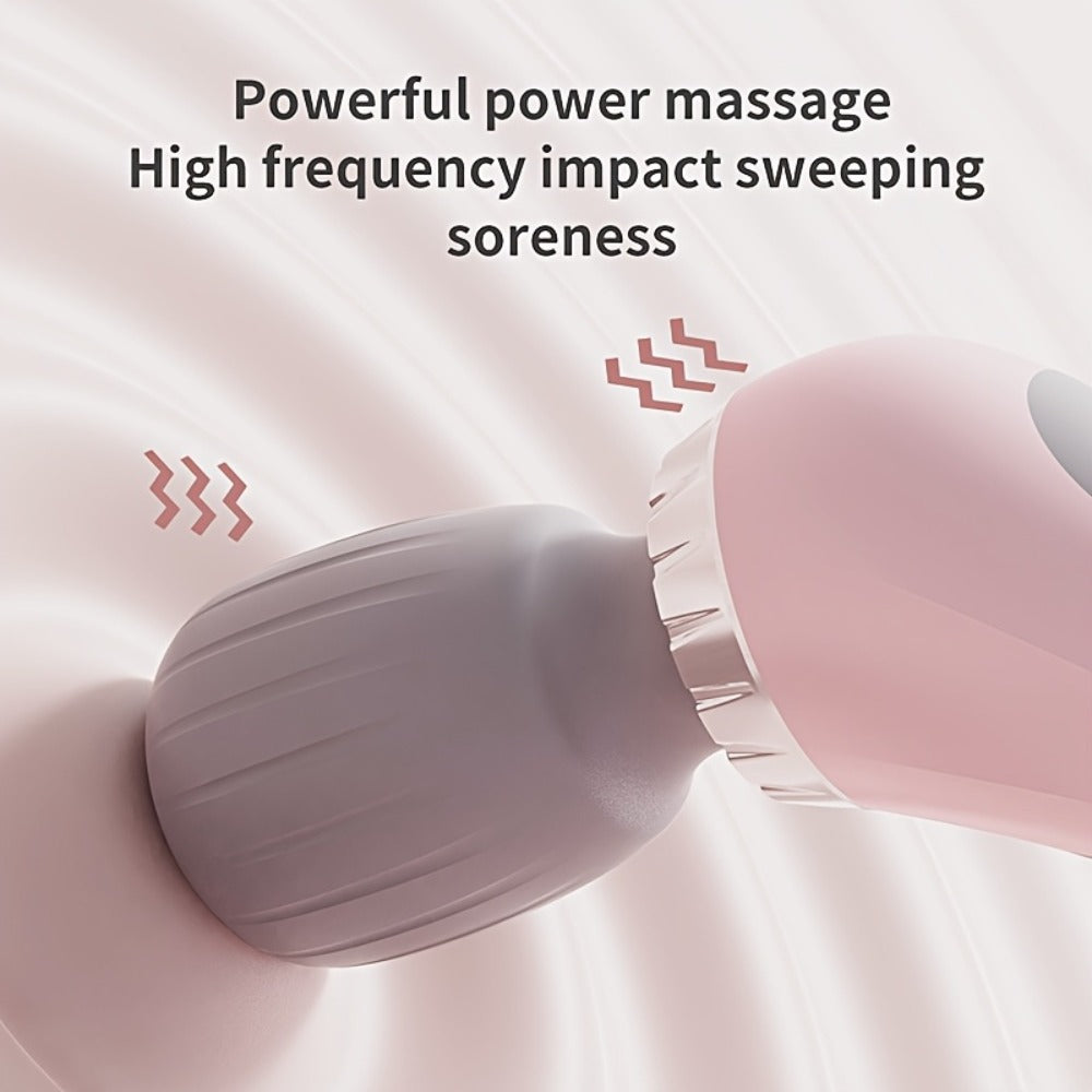 Portable Handheld Massage Stick, USB Rechargeable Wand Massager with 5 Adjustable Speed Levels, Relieves Neck