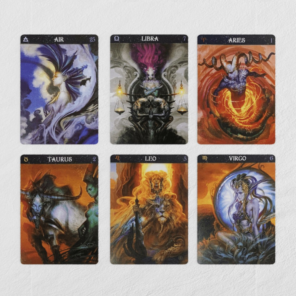 Tarot Card Deck Set 4pcs, Starseed Oracle, Paolo Barbieri Zodiac Oracle, Harmony Tarot & Wandering Spirit Tarot Cards