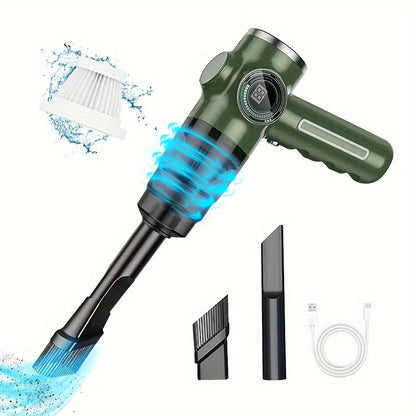 Cordless Handheld Vacuum Cleaner with LCD Display & Multi-Nozzles, 9000Pa Suction 50000RPM HEPA Filter