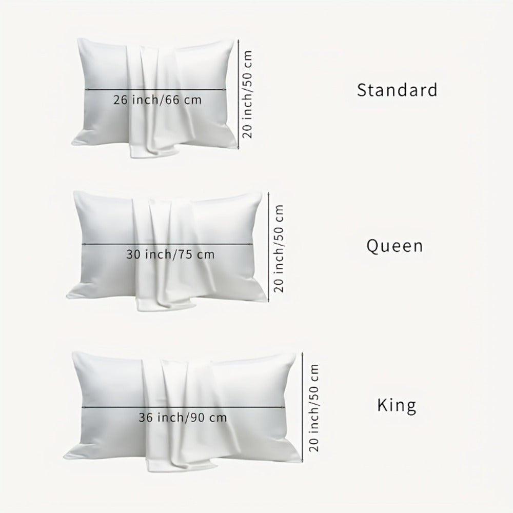 Microfiber Pillowcases Set of 4 – Soft Brushed 90GSM Wrinkle-Resistant Envelope Closure Pillow Covers, Queen & King Size, Multiple Colors