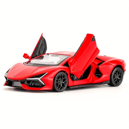 Lamborghini Diecast Car Model 1:36 Scale Alloy Pullback with Openable Doors, Aerodynamic Supercar Replica