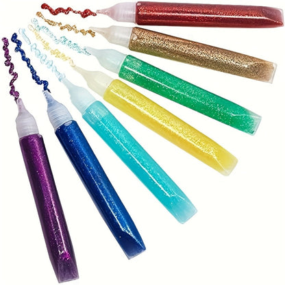 Glitter Glue Pens 30 Count Sparkle Set for Kids, 15 Colors Extra Fine Gel Glue for Arts Crafts Scrapbooking Slime School Projects