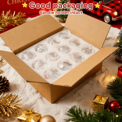 Round Glass Votive Candle Holder Sets in Gold, Pink, Silver or Green with 6-, 12- or 24-Piece Options