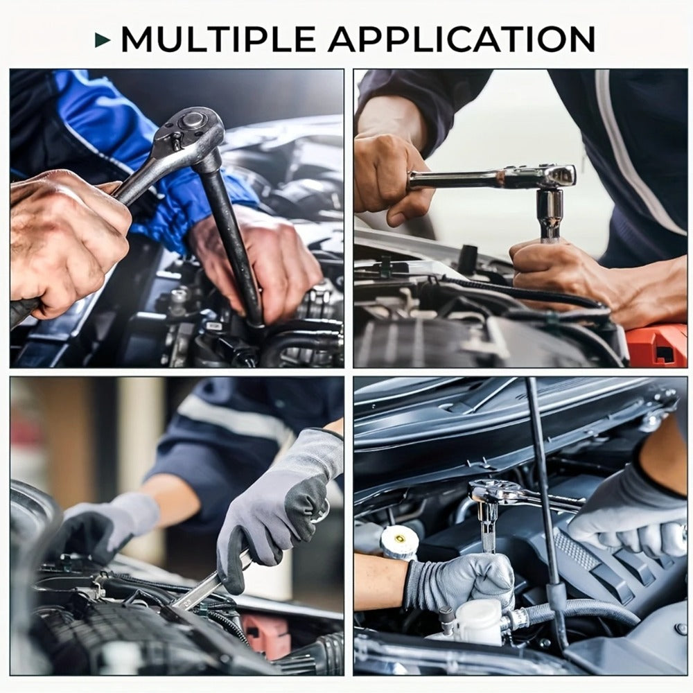 Professional Auto & Bicycle Repair Tool Set 50/53PCS – Ratchet Wrench Kit | Racing-Grade Car Maintenance Tools | Socket Set for Auto Parts
