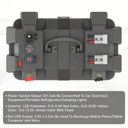 RV Battery Box Power Center Group 24-31 Smart Battery Holder with QC3.0 PD Fast Charge USB DC for an Everyday Personal Care Routine