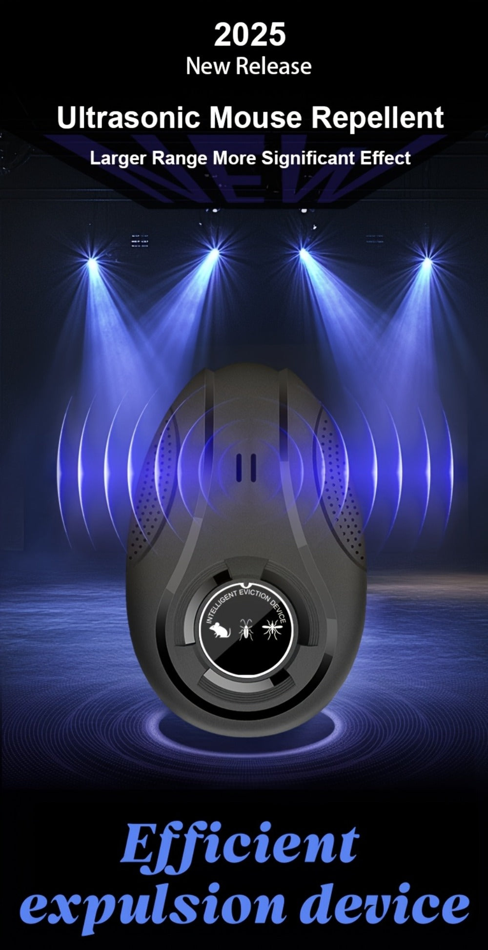 Ultrasonic Pest Repeller for Home Indoor, Plug-In Electronic Mosquito Cockroach Mouse Ant Spider Device for House Office Warehouse