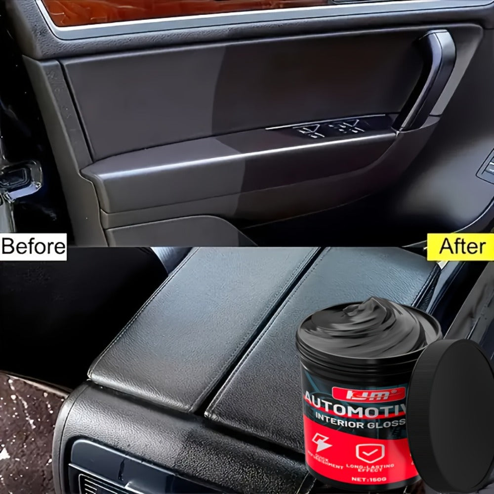 Automotive Plastic Restorer & Whitening Cream – All-in-One Dashboard, Tire & Seat Polish Paste for Car Interior Gloss