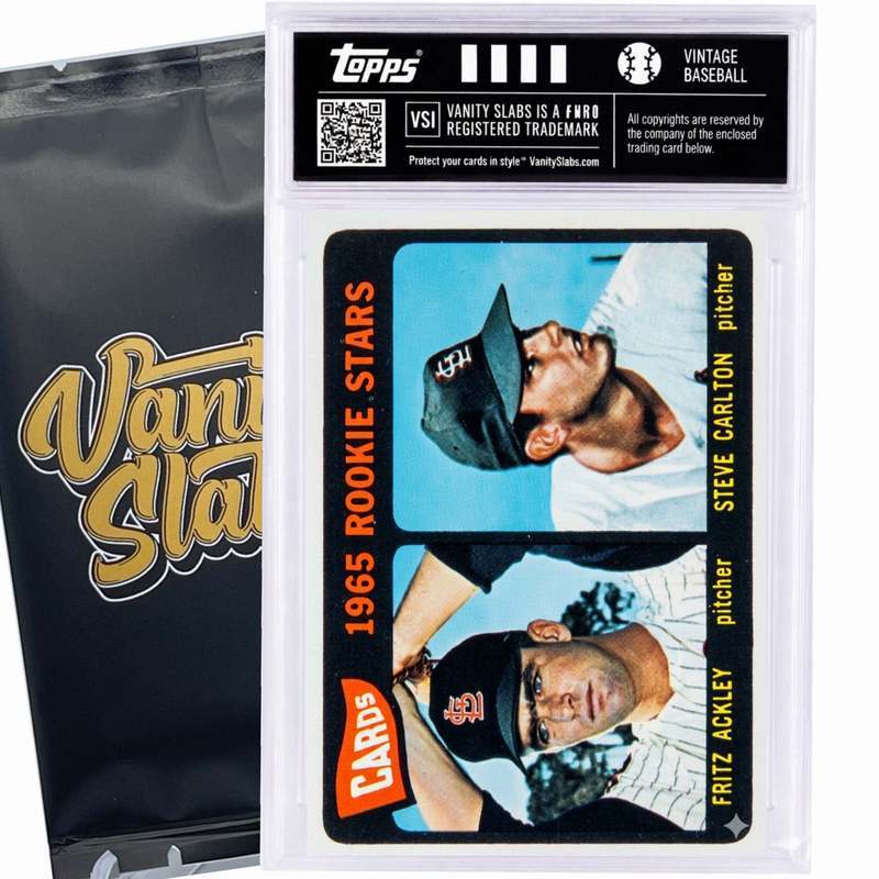 Sports Trading Cards, 1965 Topps-Labeled Baseball Mystery Vanity Slab with One Card for Display