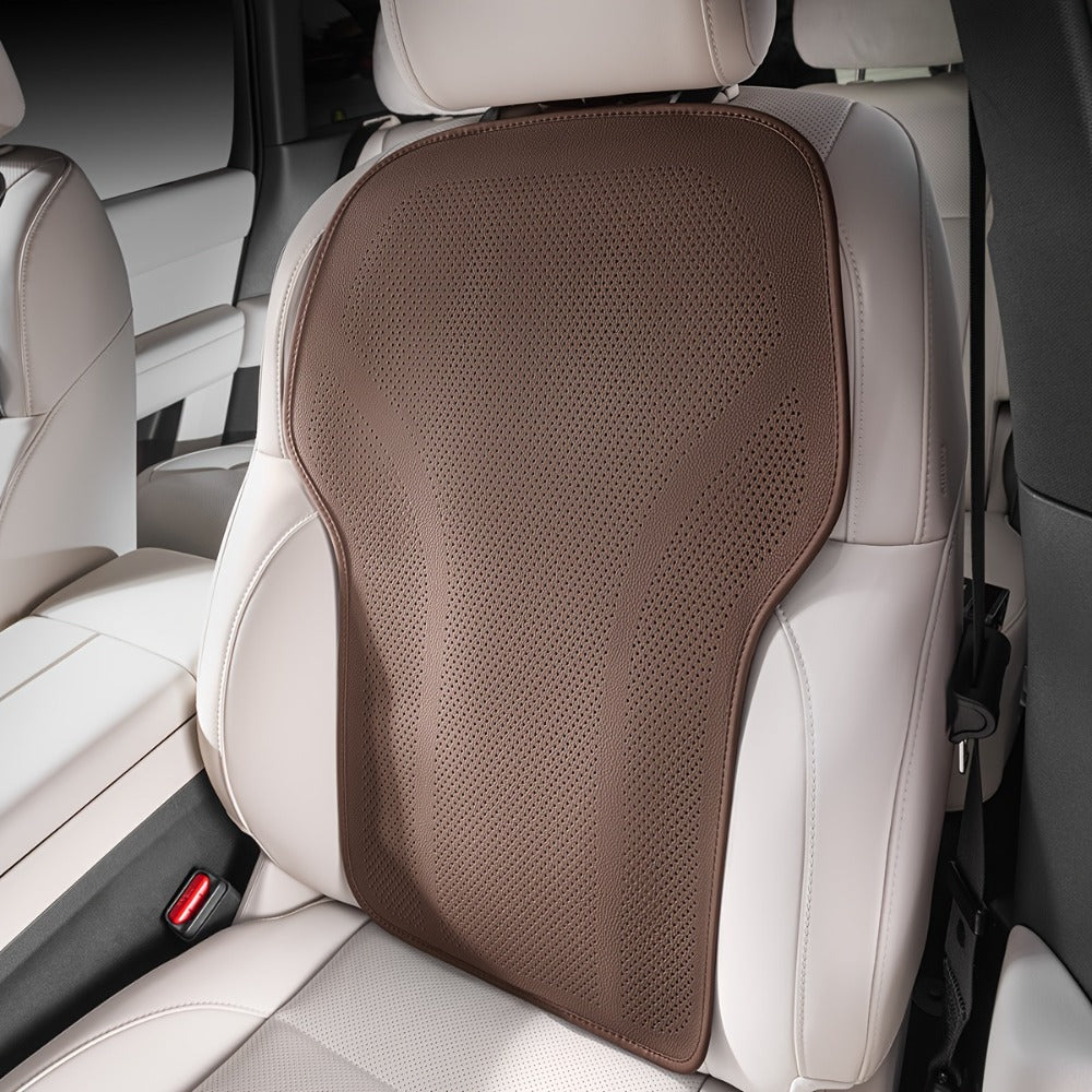 Perforated Car Seat Cushion Single Pad with 45 x 55cm Size and Black, White, Orange or Brown Color Options