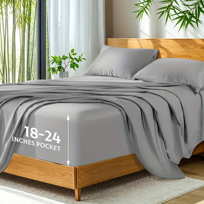 Bamboo Bed Sheets Set Twin Full Queen King for Entryways, Bedrooms and Living Spaces, with the Listed Configuration