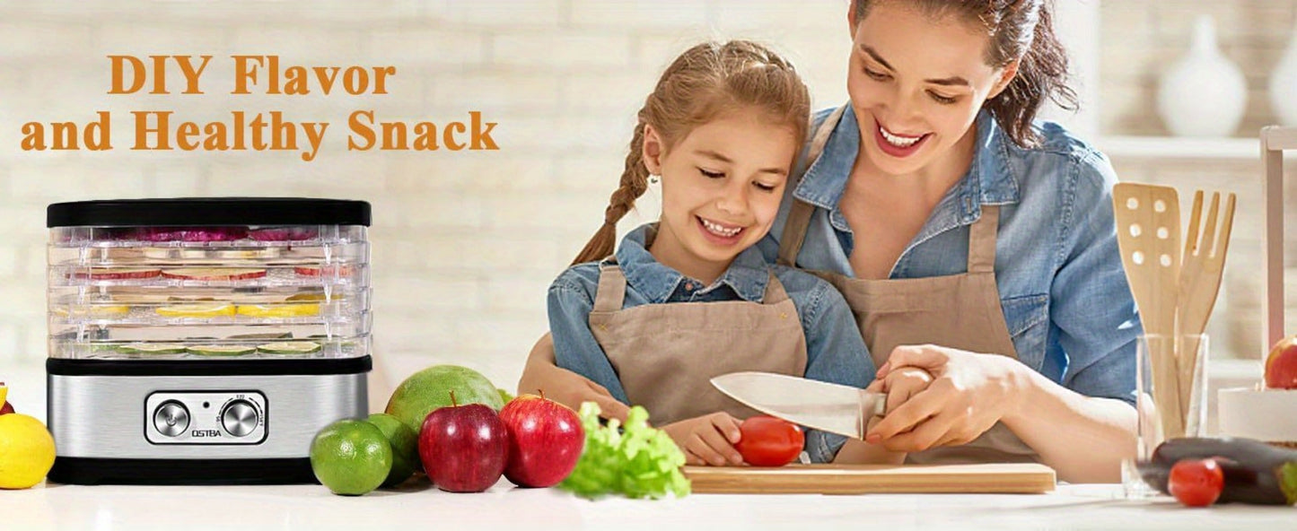Food Dehydrator 240W with Temperature Control | BPA-Free Dishwasher-Safe Trays, Electric Food Dryer for Jerky, Fruits, Herbs & Vegetables