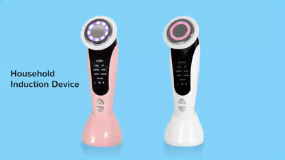 4-in-1 LED Face Neck Massager USB Powered Vibration Facial Lifting Device - Handle Portable Beauty Tool for Home or Salon Spa Use
