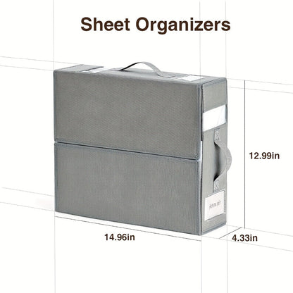 Sheet Organizers and Storage Foldable Closet Organizer Boxes for Bedding, Blankets & Clothes – Bedroom Wardrobe Under Bed Storage