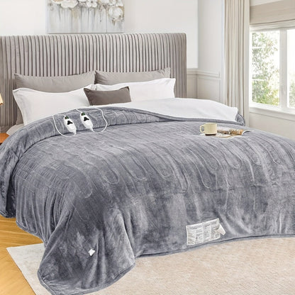 Electric Heated Blanket Dual Zone Independent Temperature Control A/B Zones for Entryways, Bedrooms and Living Spaces