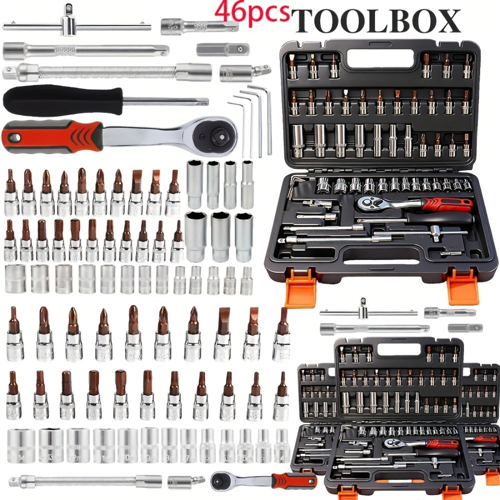 Home Tool Kit Professional, 46-Piece Essential DIY Set, 53-Piece Advanced Home & Auto Repair Kit, or 1000-Piece Complete Toolbox in Storage