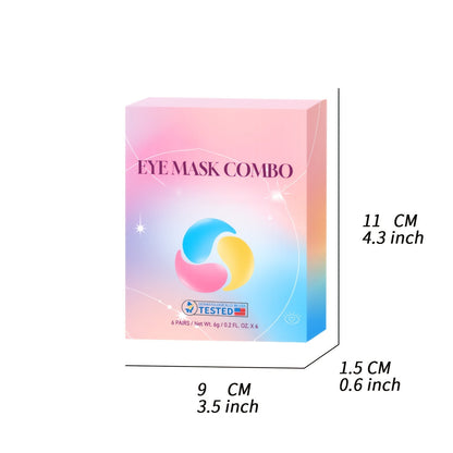 Collagen Eye Mask Patches 40 Pairs – Caffeine & Aloe Vera Under Eye Patches 4 Types Eye SPA Multi-Color Depuff Dark Circle Moisturizing