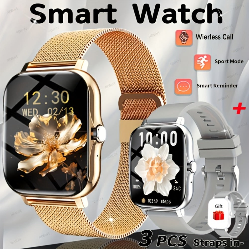 Smartwatch for Men Women with Bluetooth Calling, 1.83" Full Touch Screen Large Dial, Weather Notification, Sports Tracker & Pedometer