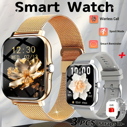 Smartwatch for Men Women with Bluetooth Calling, 1.83" Full Touch Screen Large Dial, Weather Notification, Sports Tracker & Pedometer